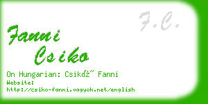 fanni csiko business card